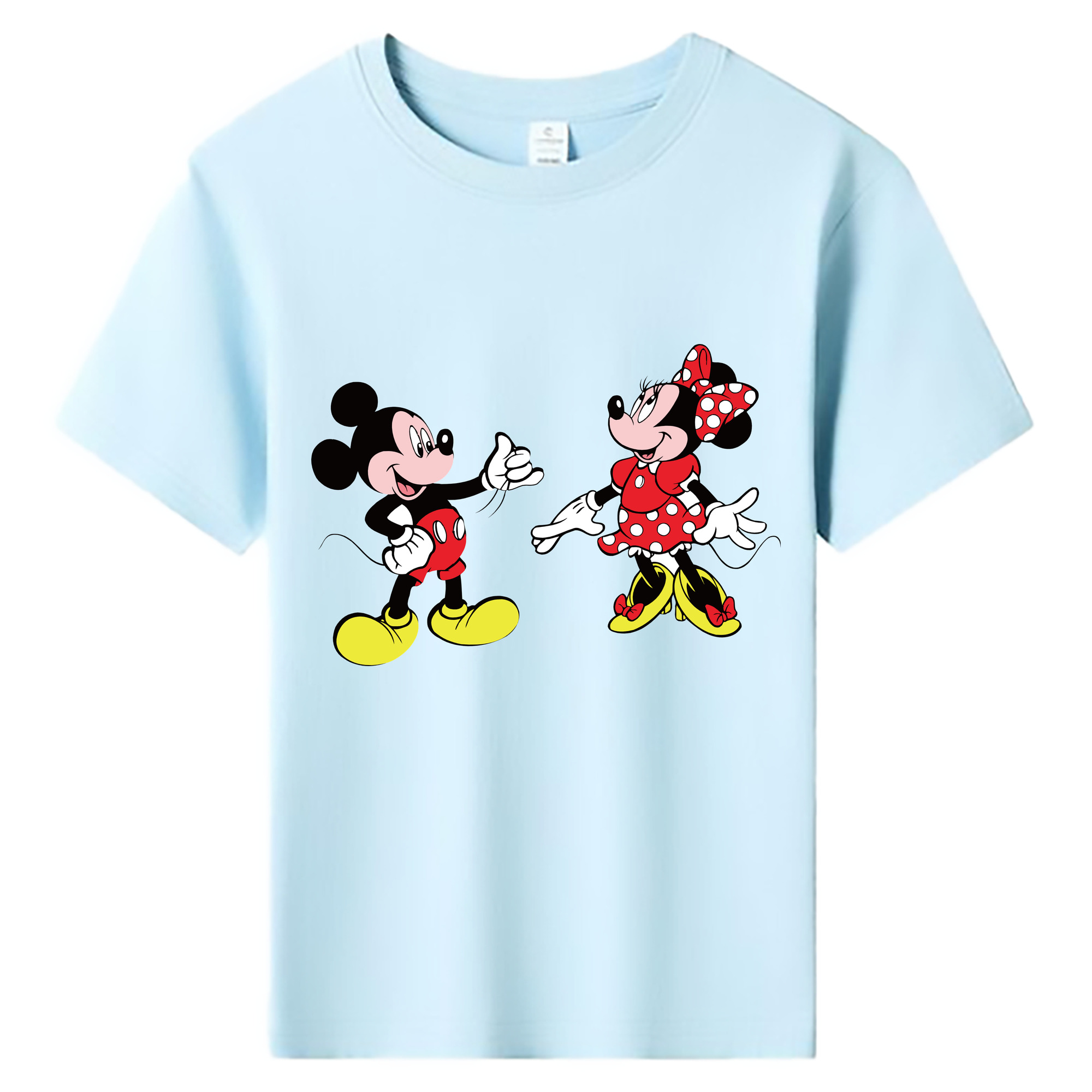 ミッキーマウス Mickey Mouse 綿100％キッズTシャツ（フロントプリント）